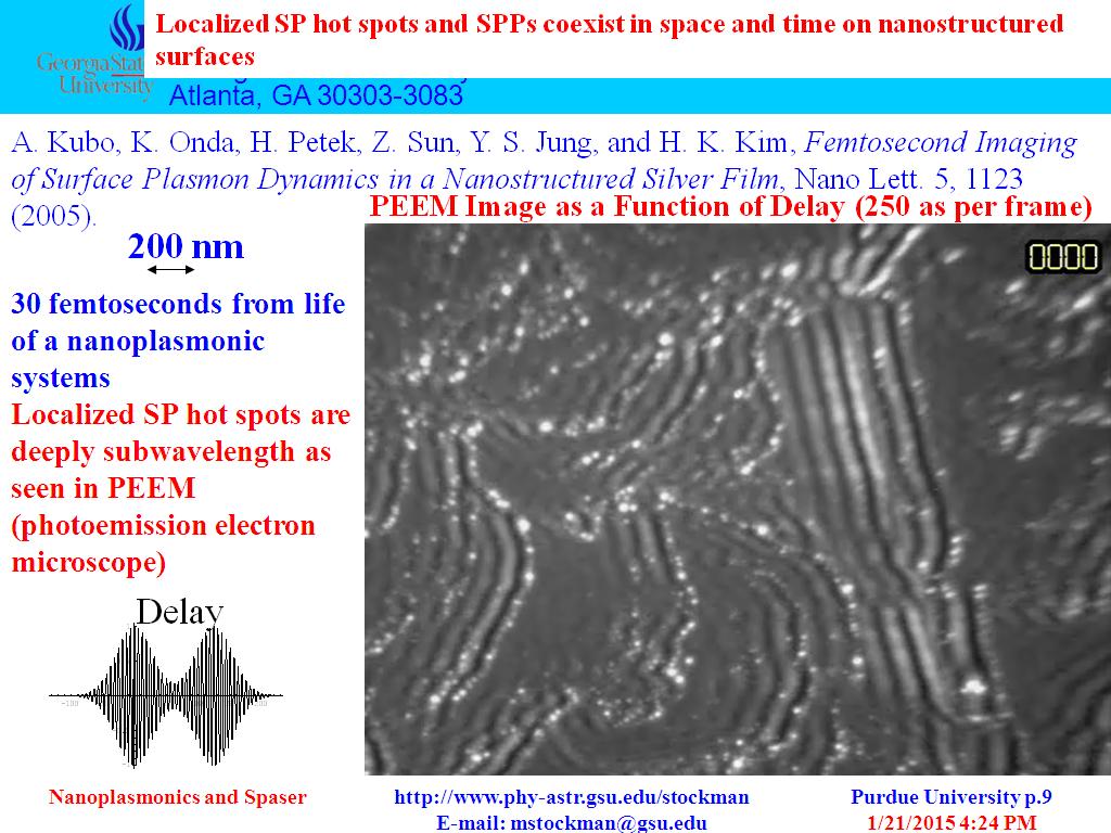 Localized SP hot spots and SPPs coexist in space and time