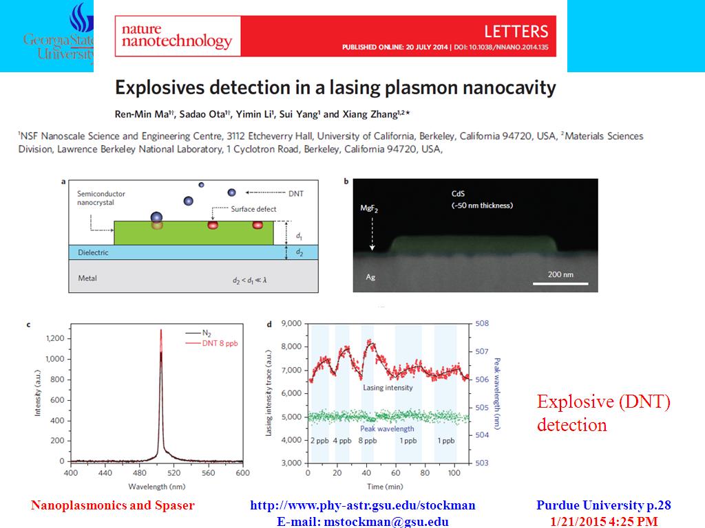 Explosive (DNT) detection