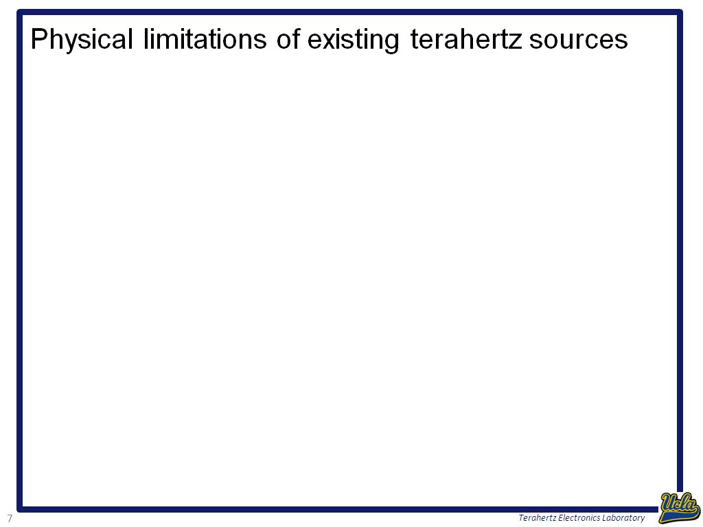 Physical limitations of existing terahertz sources