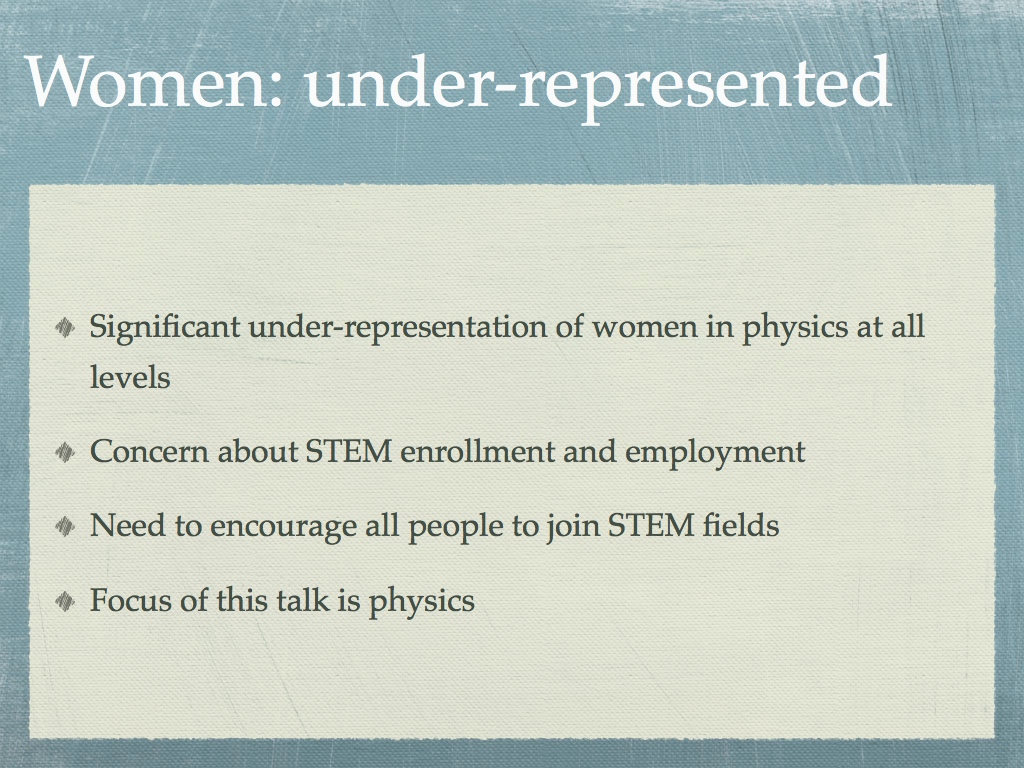 Women: under-represented