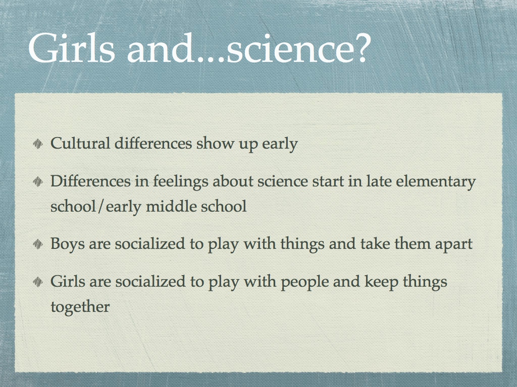 Girls and...science?