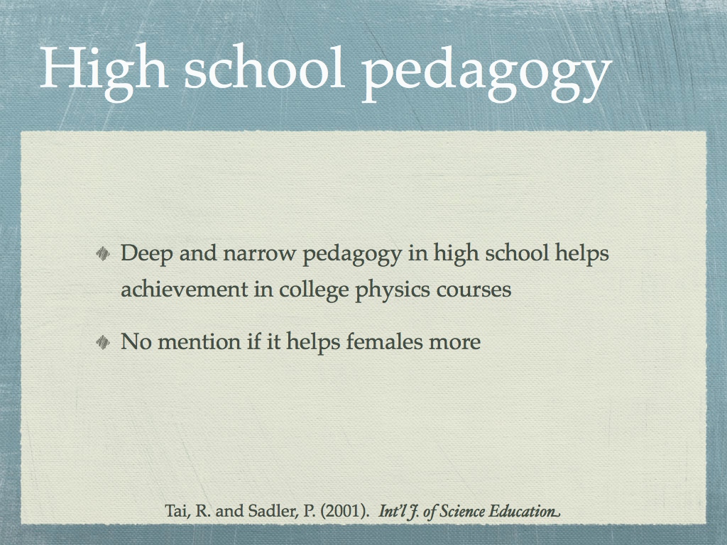 High school pedagogy