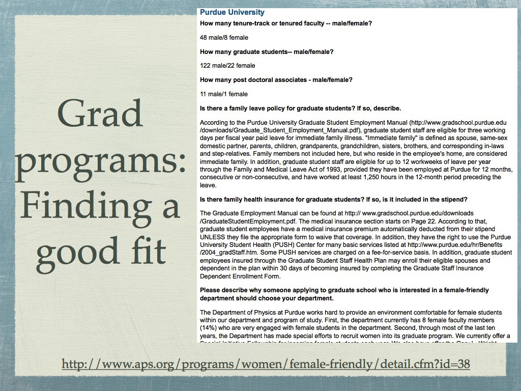 Grad programs: Finding a good fit