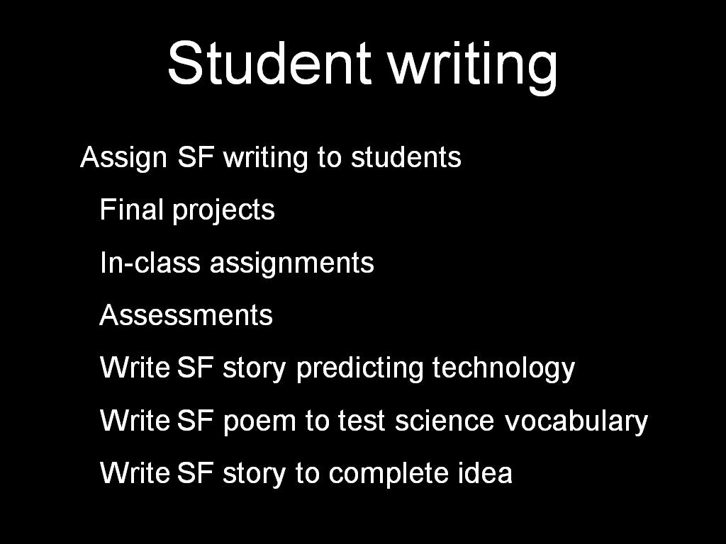 Student writing