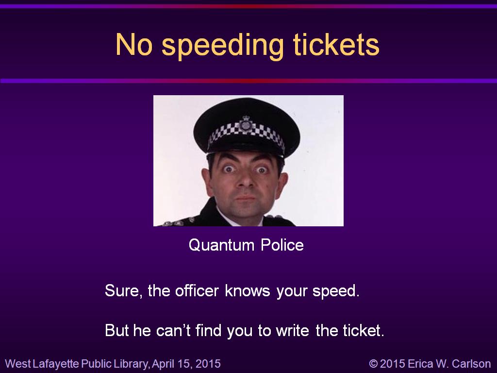 No speeding tickets