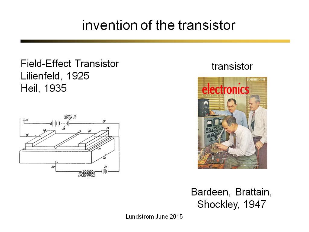 invention of the transistor