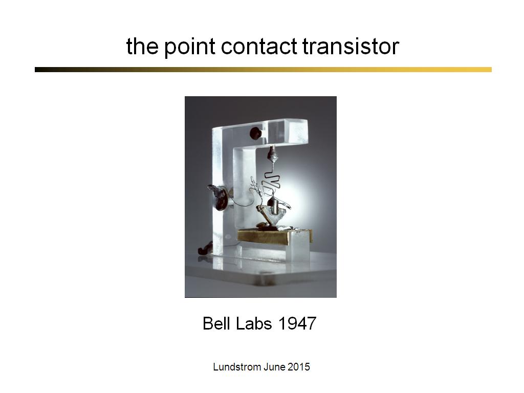 the point contact transistor