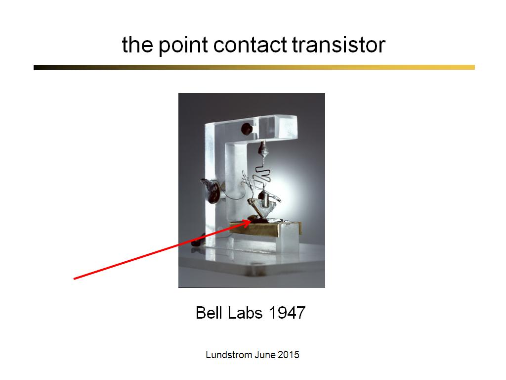 the point contact transistor