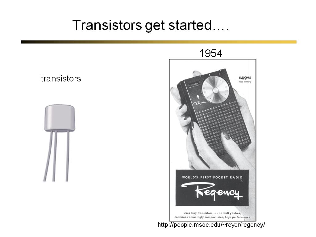 Transistors get started….