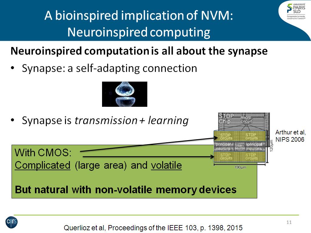 A bioinspired implication of NVM: Neuroinspired computing