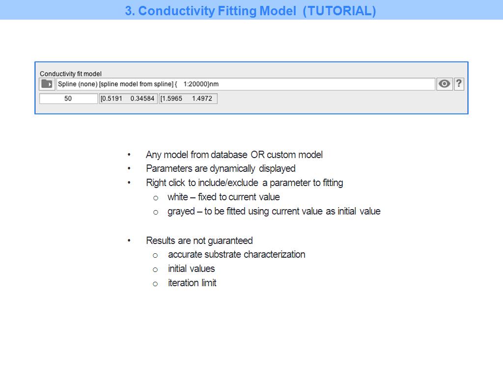 3. Conductivity Fitting Model (TUTORIAL)