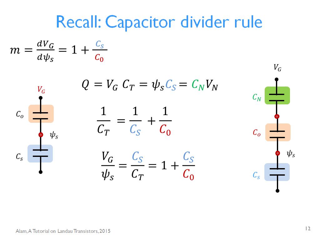 Recall: Capacitor divider rule