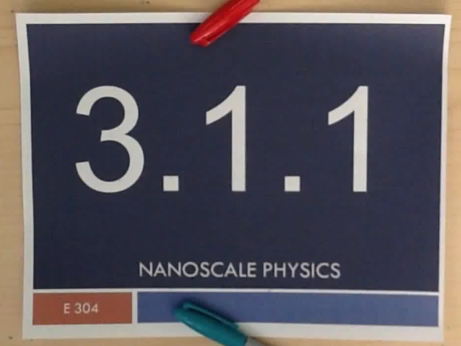 E304 L3.1.1: Nanoscale Physics - The Challenges to Classical Physics