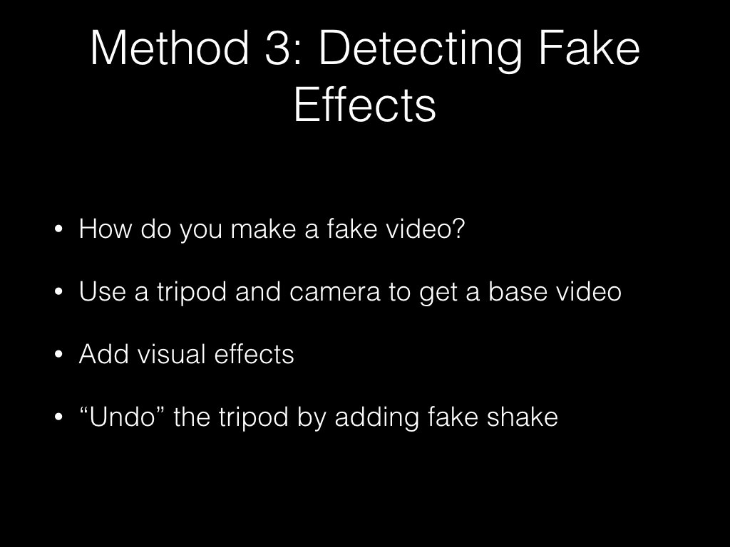 Method 3: Detecting Fake Effects