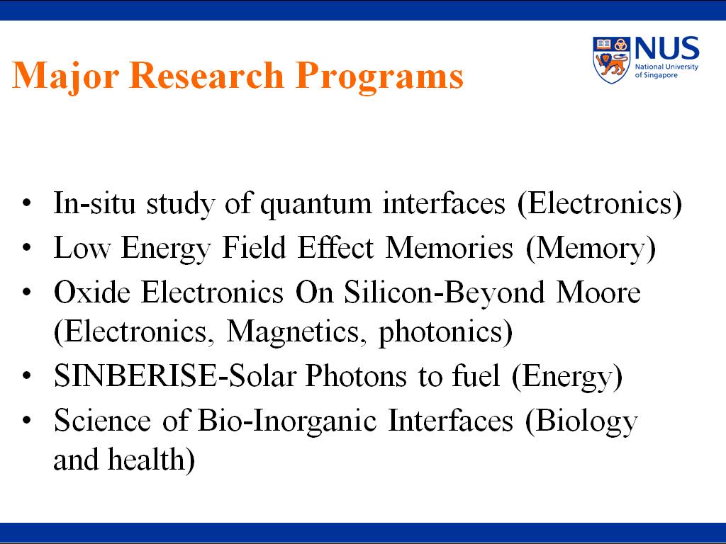 Major Research Programs