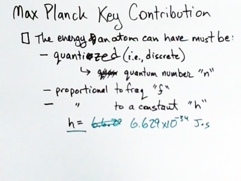 Max Planck Key Contribution