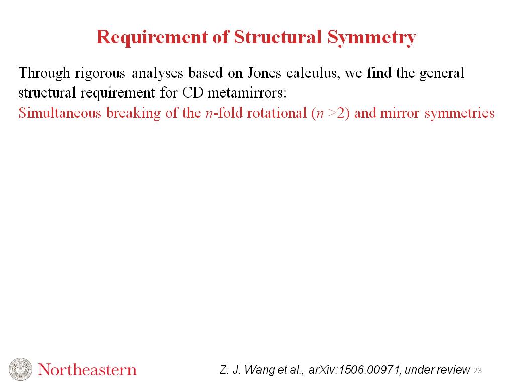Requirement of Structural Symmetry