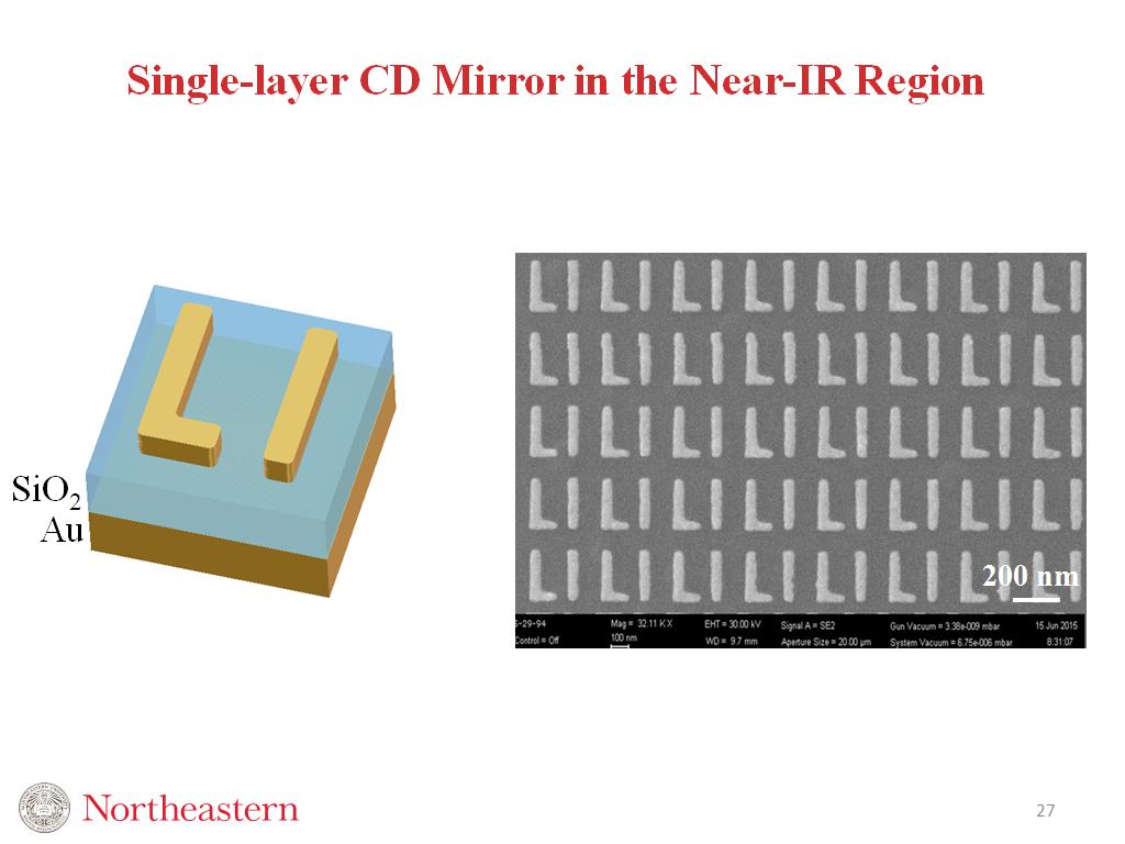 Single-layer CD Mirror in the Near-IR Region