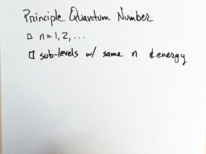 Principle Quantum Number