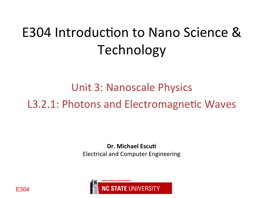 L3.2.1: Photons and Electromagnetic Waves