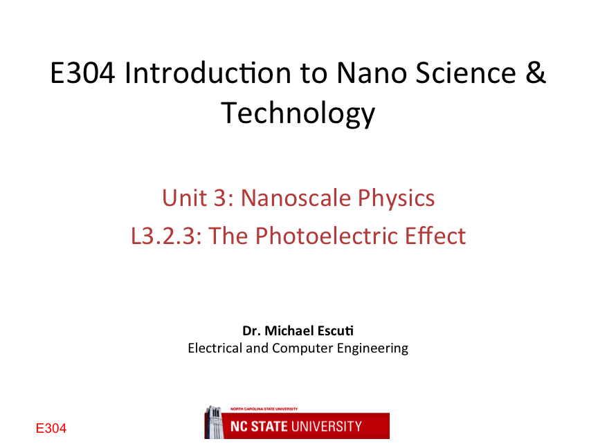 L3.2.3: The Photoelectric Effect