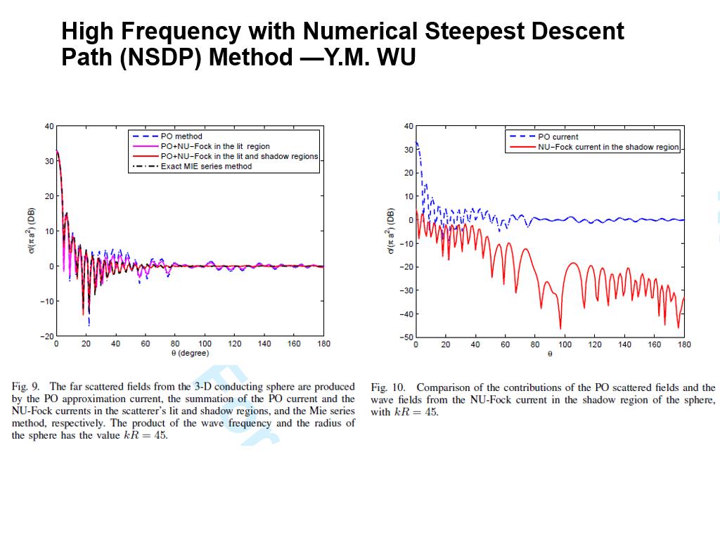High Frequency with Numerical Steepest Descent Path (NSDP) Method —Y.M. WU