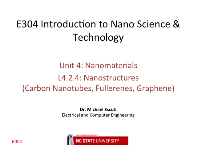 L4.2.4: Nanostructures (Carbon Nanotubes, Fullerenes, Graphene)