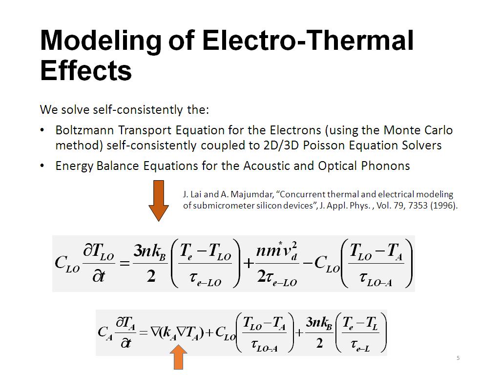 Modeling of Electro-Thermal Effects