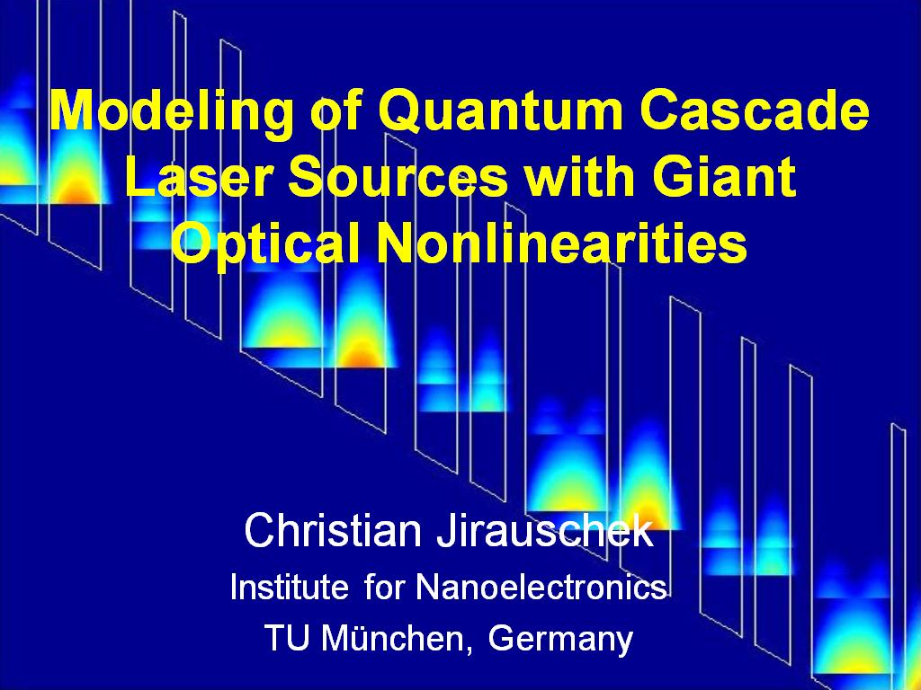 Modeling of Quantum Cascade Laser Sources with Giant Optical Nonlinearities
