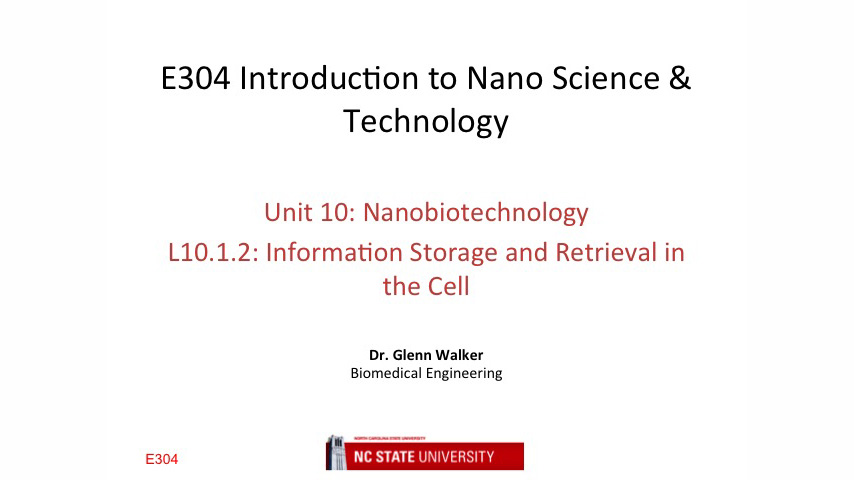 L10.1.2: Information Storage and Retrieval in the Cell