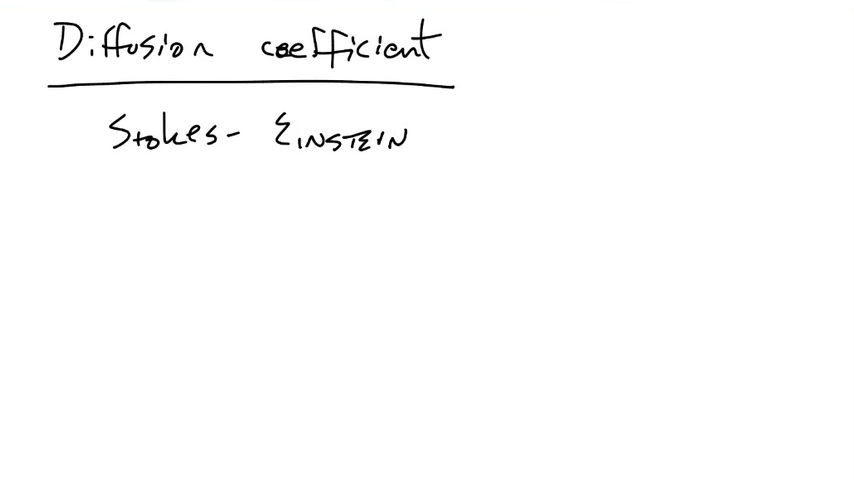 Diffusion coefficient