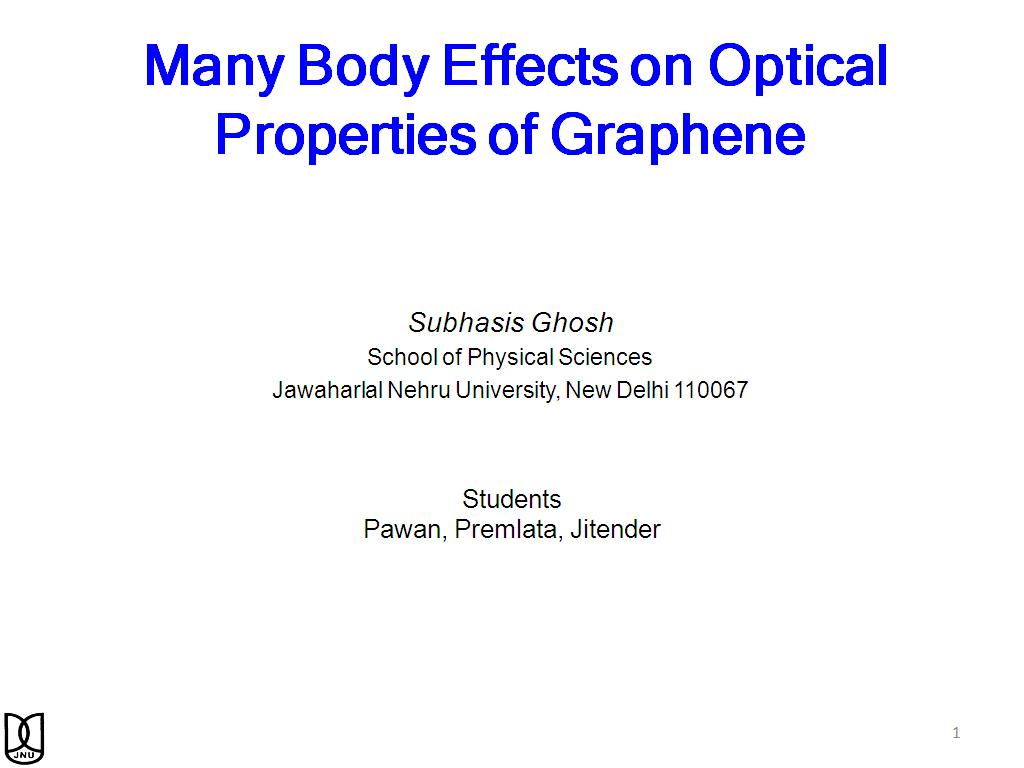 Many Body Effects on Optical Properties of Graphene