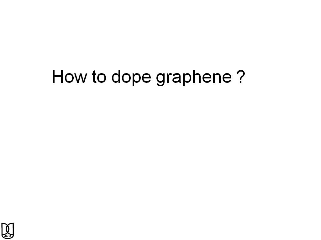 How to dope graphene ?