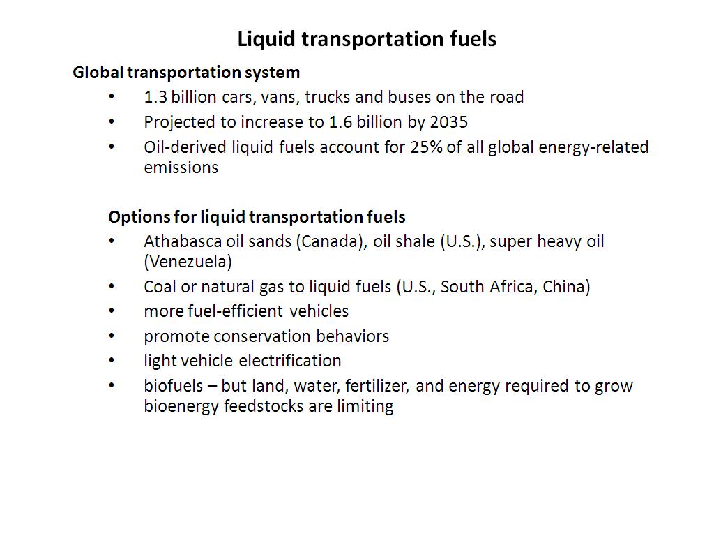Liquid transportation fuels