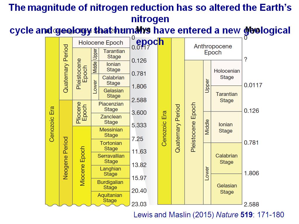 The magnitude of nitrogen reduction