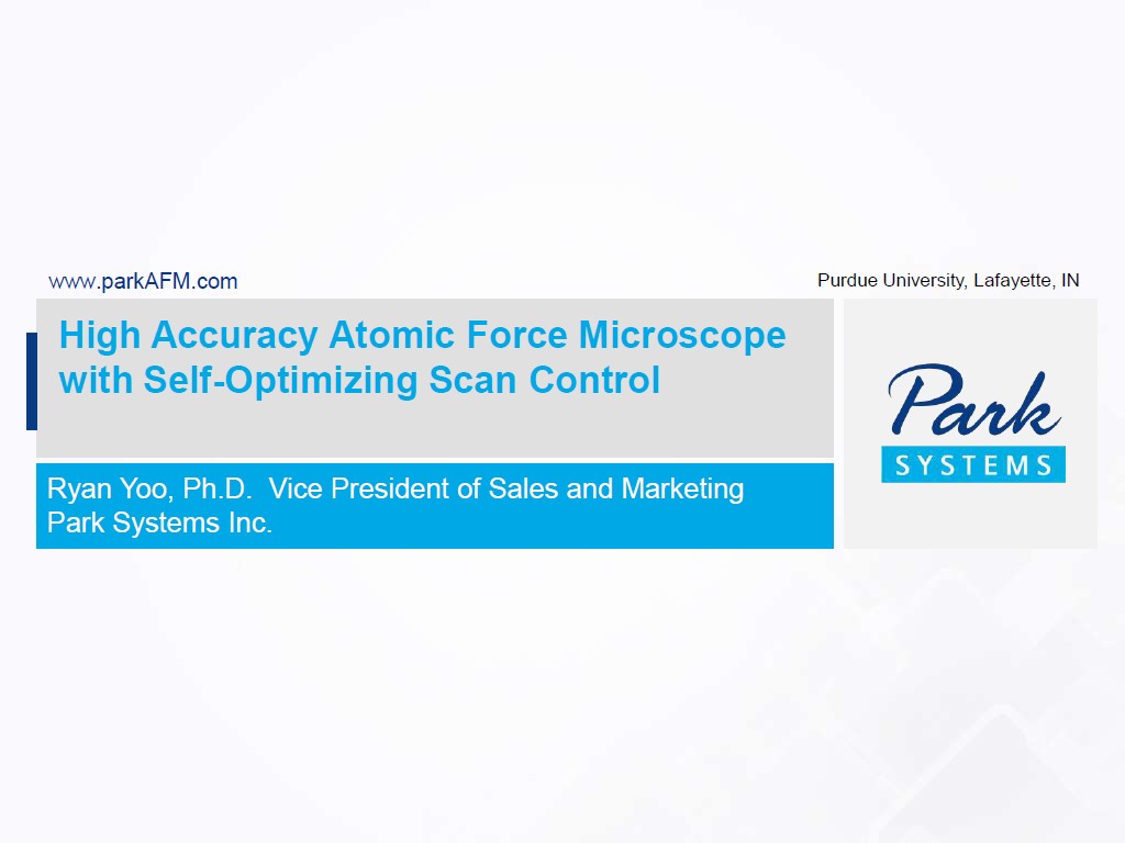 High Accuracy Atomic Force Microscope with Self-Optimizing Scan Control