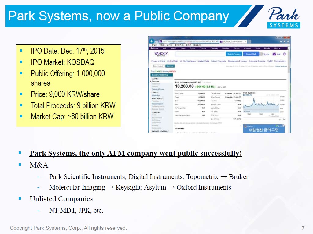 Park Systems, now a Public Company