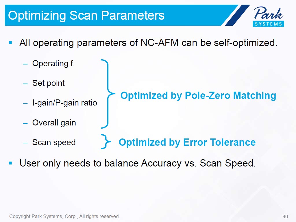 Optimizing Scan Parameters
