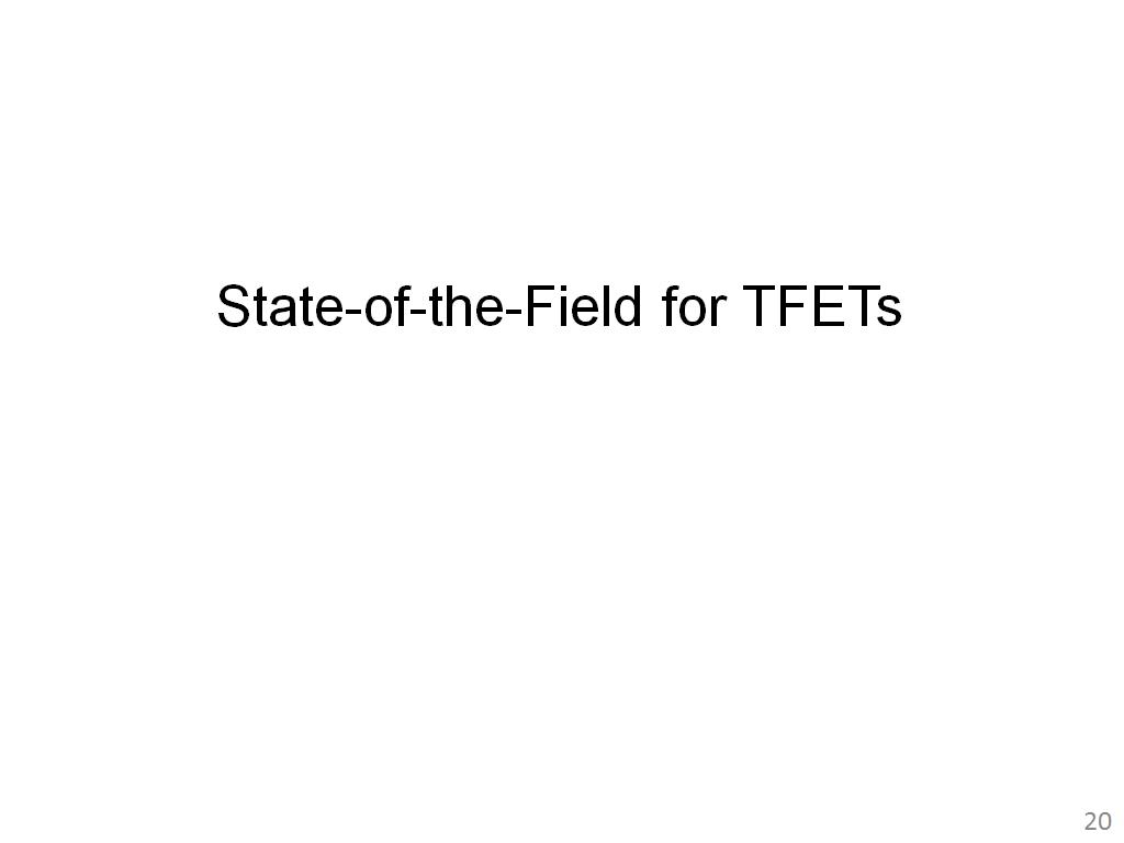State-of-the-Field for TFETs