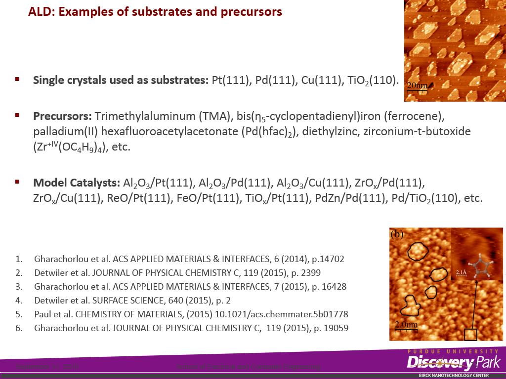 ALD: Examples of substrates and precursors