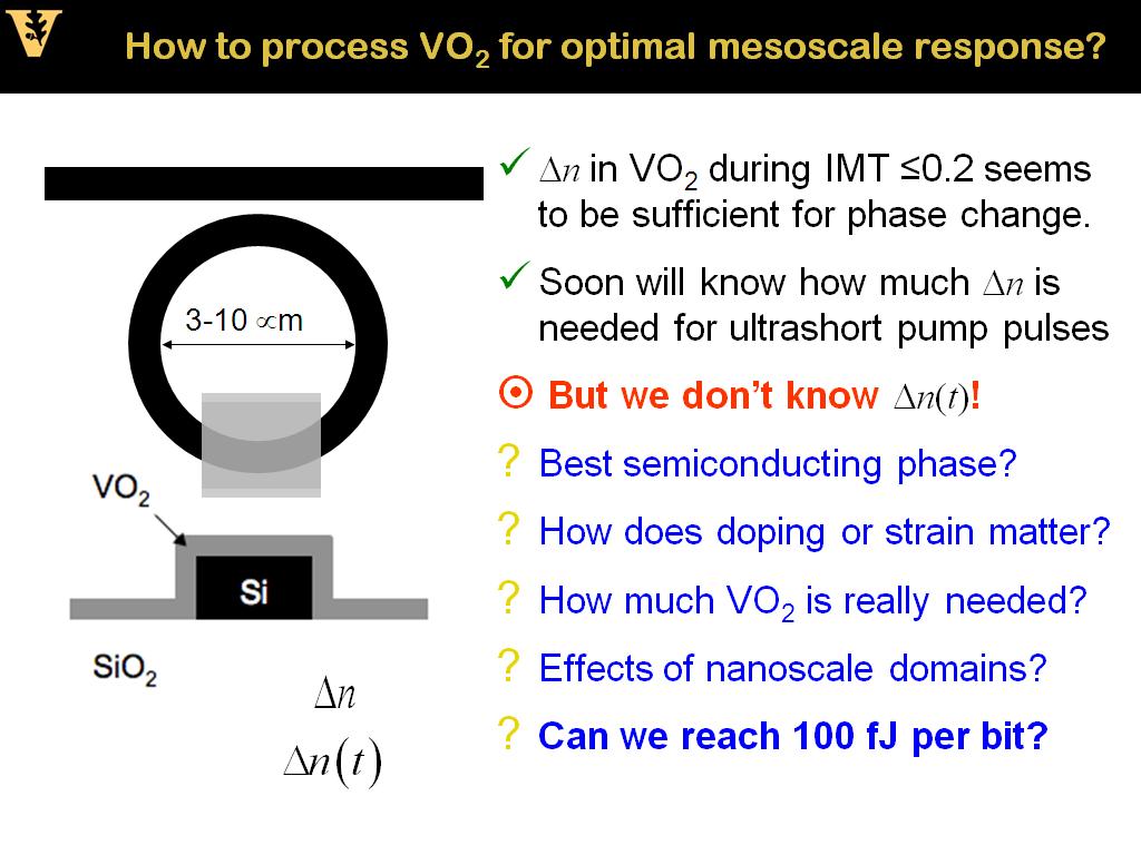 How to process VO2 for optimal mesoscale response?