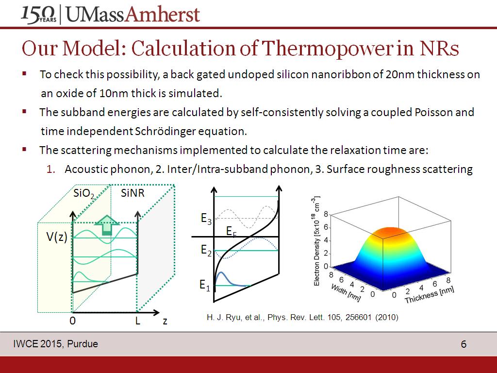 Our Model: Calculation of Thermopower in NRs