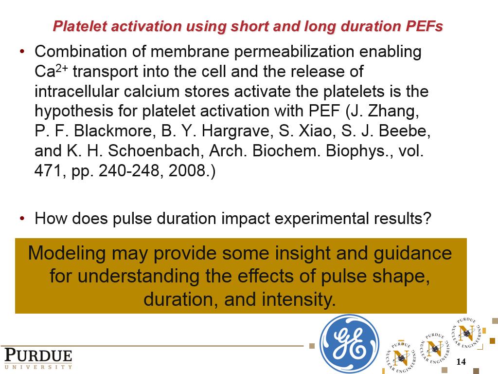Platelet activation using short and long duration PEFs