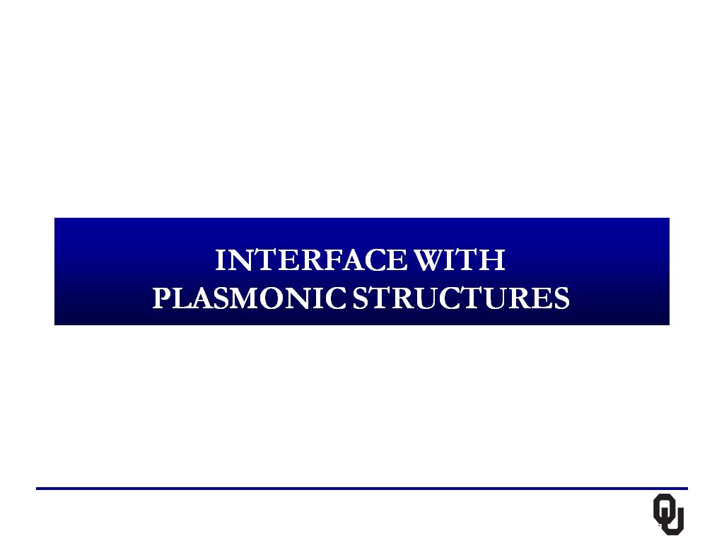 interface with plasmonic structures