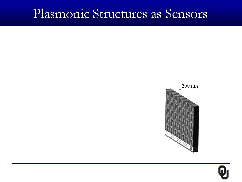 Plasmonic Structures as Sensors