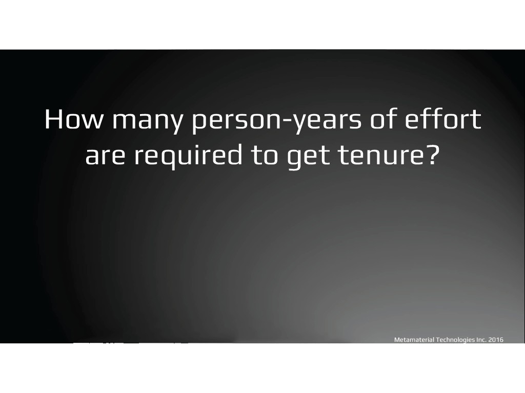 How many person-years of effort are required to get tenure?