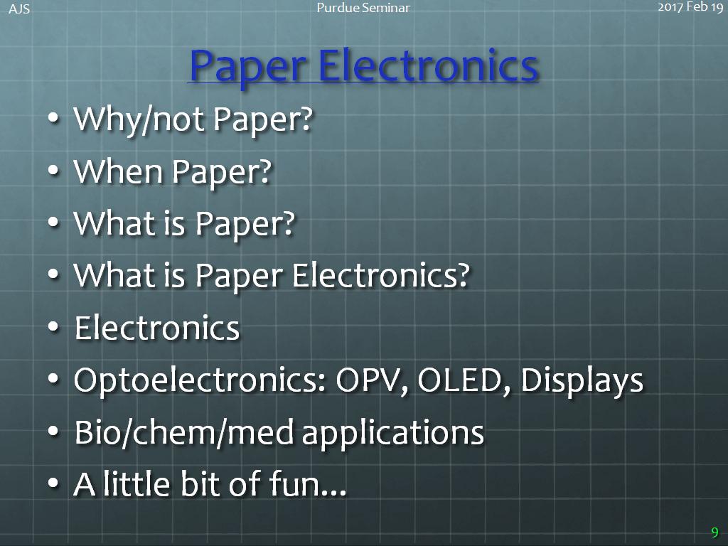 Paper Electronics