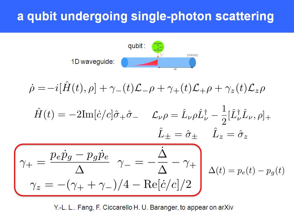 a qubit undergoing single-photon scattering