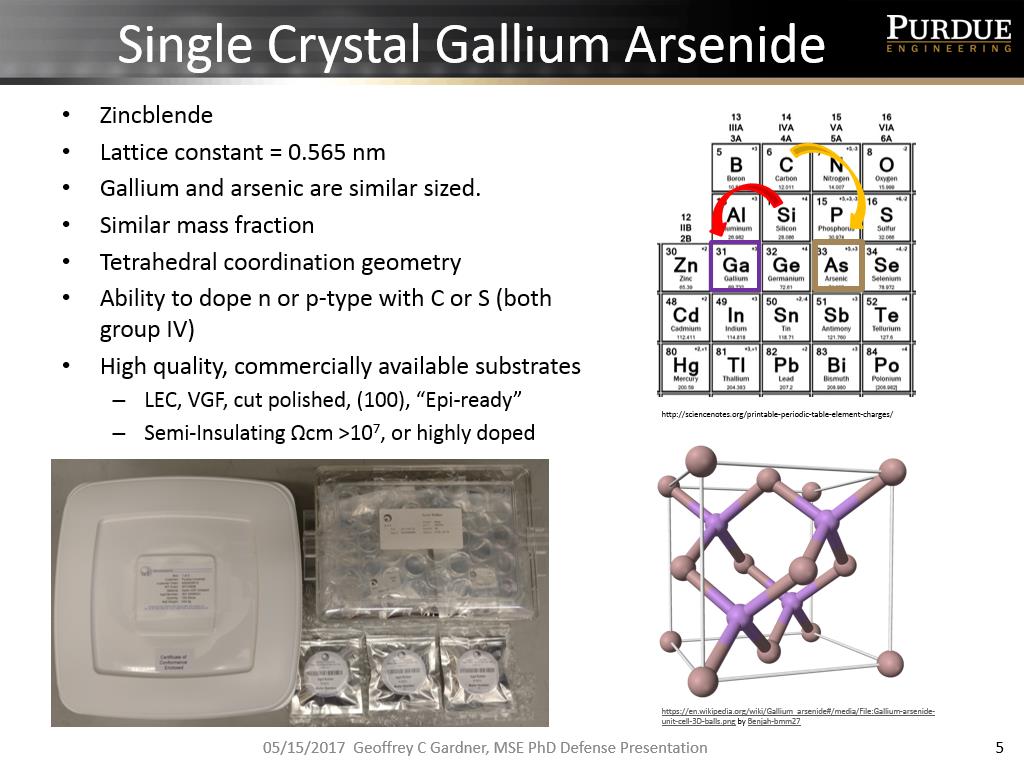 Single Crystal Gallium Arsenide
