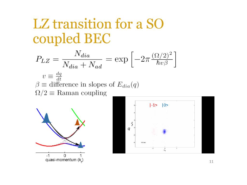 LZ transition for a SO coupled BEC
